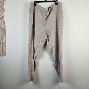 Calvin Klein Linen Blend Taupe Cropped Skinny Jeans Pants Size 18W